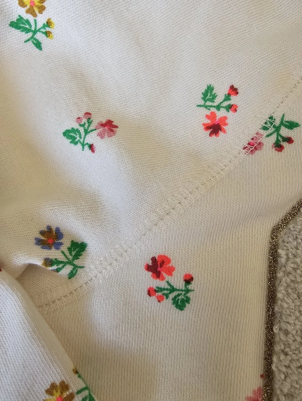 GAP GIRLS SIZE 5 TODDLER FLORAL ZIP UP HOODIE JACKET